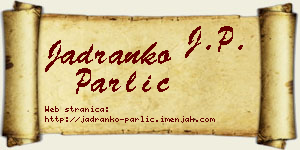 Jadranko Parlić vizit kartica